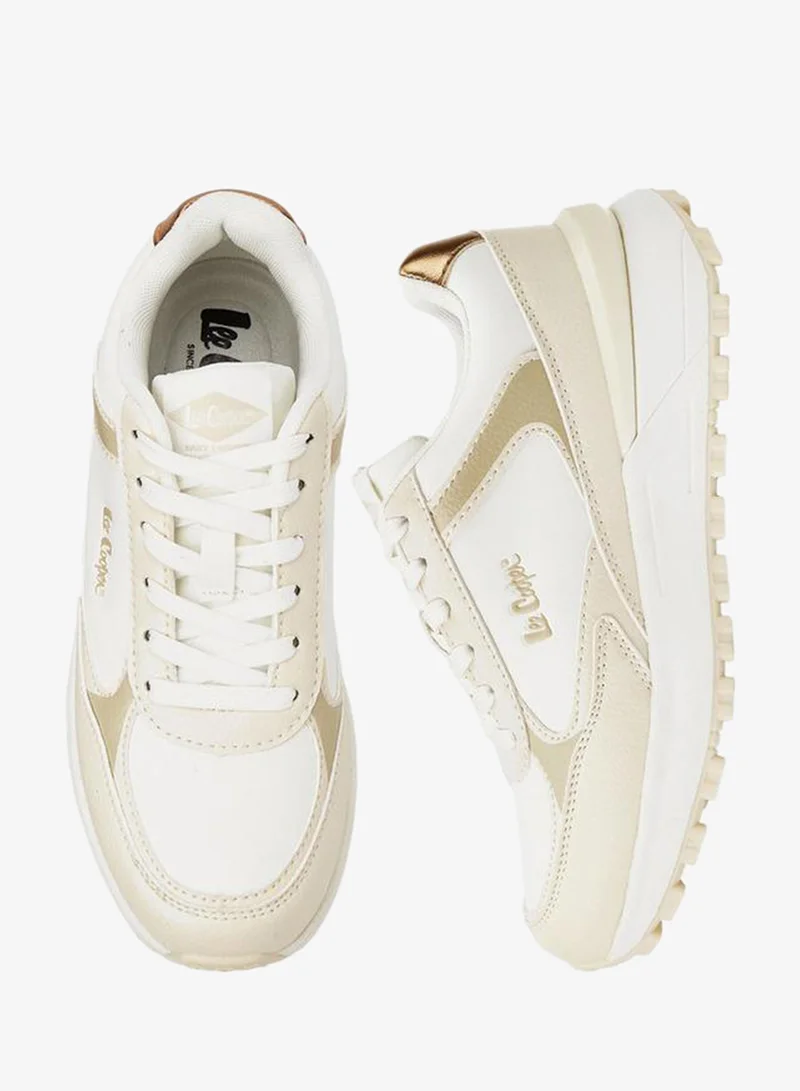 Women's Panelled Lace-Up Sneakers